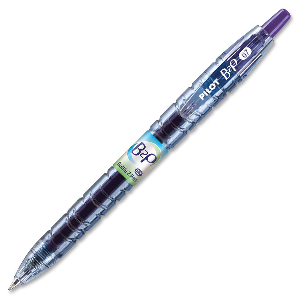 Pilot Bottle to Pen (B2P) B2P BeGreen Fine Point Gel Pens - Fine Pen Point - Refillable - Retractable - Purple Gel-based Ink - 1 Dozen. Picture 2