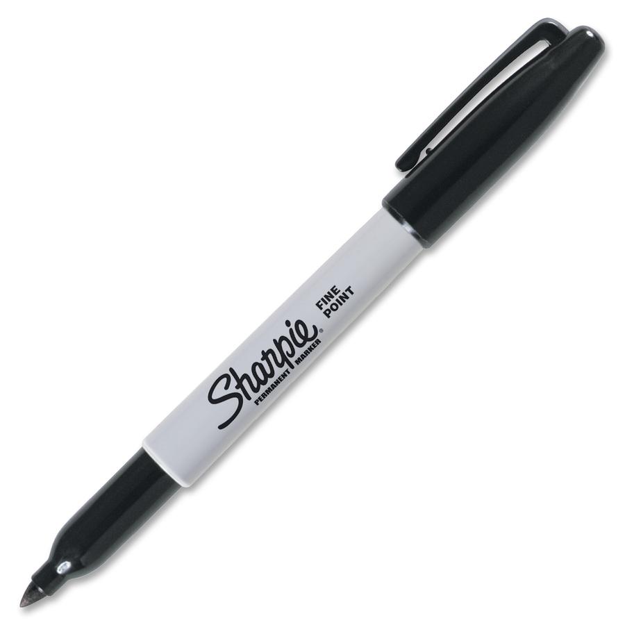 Sharpie Permanent Marker - Fine, Bold Marker Point - 1 mm Marker Point Size - Black - Black Barrel - 36 / Pack. Picture 7