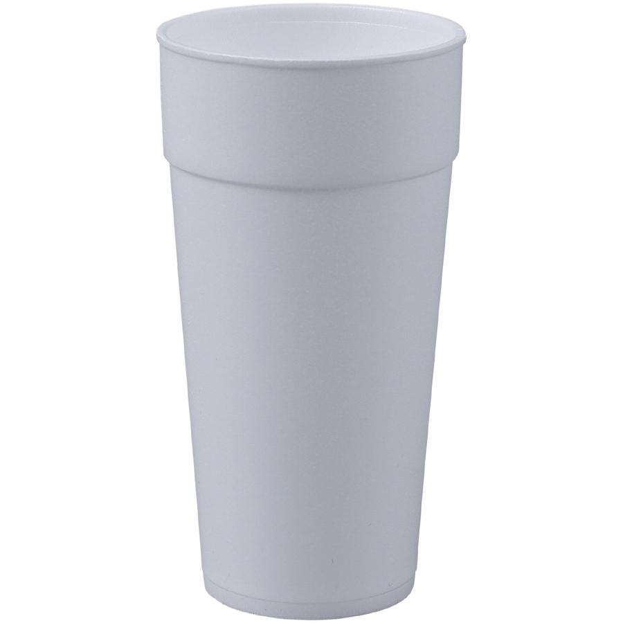Genuine Joe Styrofoam Cup - 24 fl oz - 300 / Carton - White - Foam - Hot Drink, Cold Drink. Picture 2