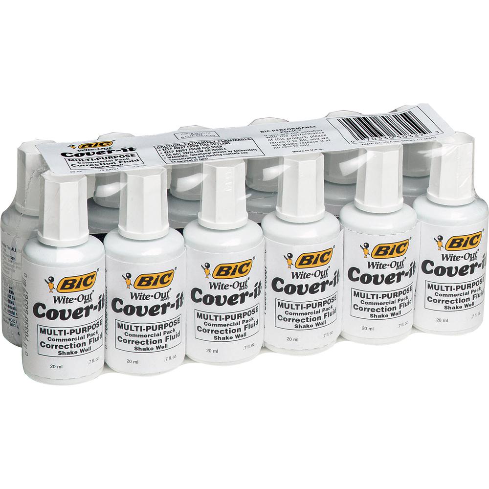 Wite-Out Cover-it Correction Fluid - Foam Wedge Applicator - 20 mL - White - Fast-drying - 1 Dozen. Picture 3