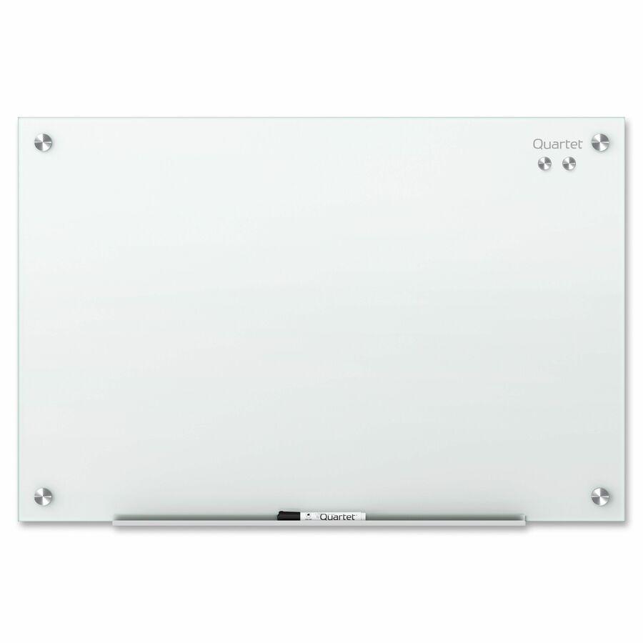Quartet Infinity Magnetic Glass Dry-Erase Board - 72" (6 ft) Width x 48" (4 ft) Height - White Tempered Glass Surface - White Frame - Horizontal/Vertical - Magnetic - 1 Each. Picture 10