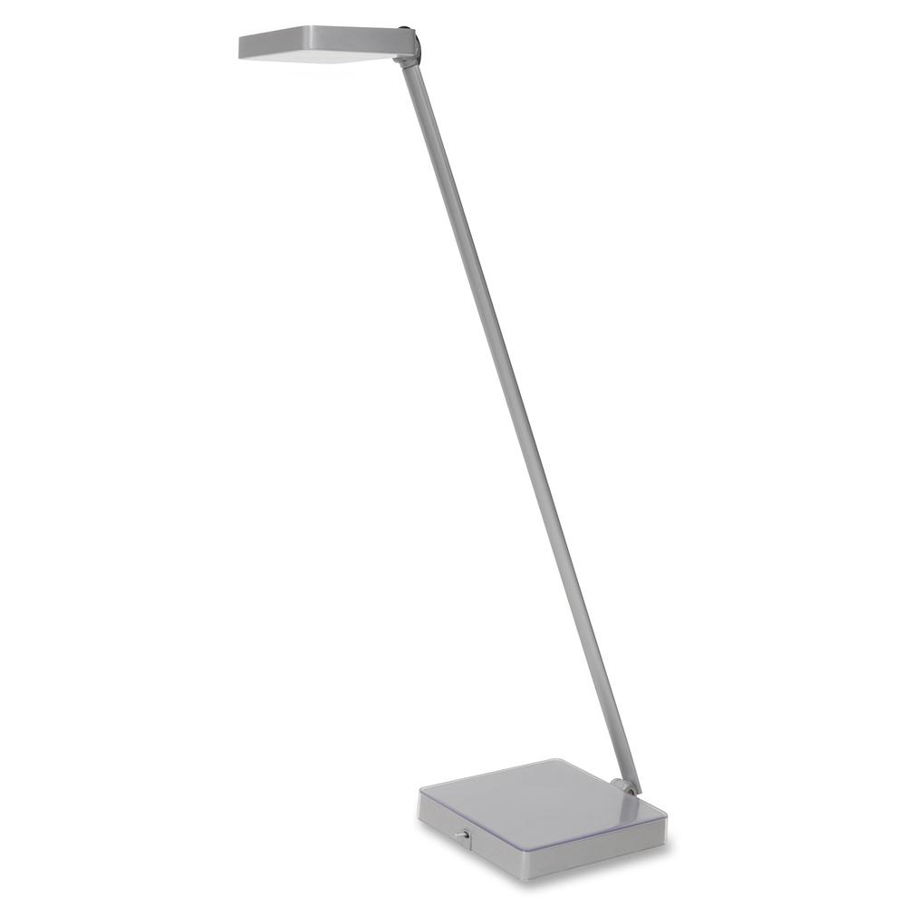 Alba LED Desk Lamp - 1 x 6 W LED Bulb - Weighted Base, Articulated Arm, Swivel Head - Plastic, Metal - Gray. Picture 7