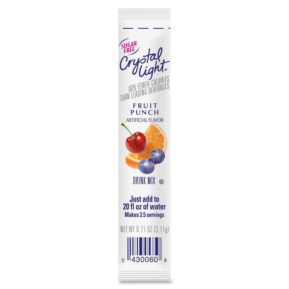 Crystal Light On-The-Go Fruit Punch Mix Sticks - 0.16 oz - Stick - 30 / Box. Picture 2