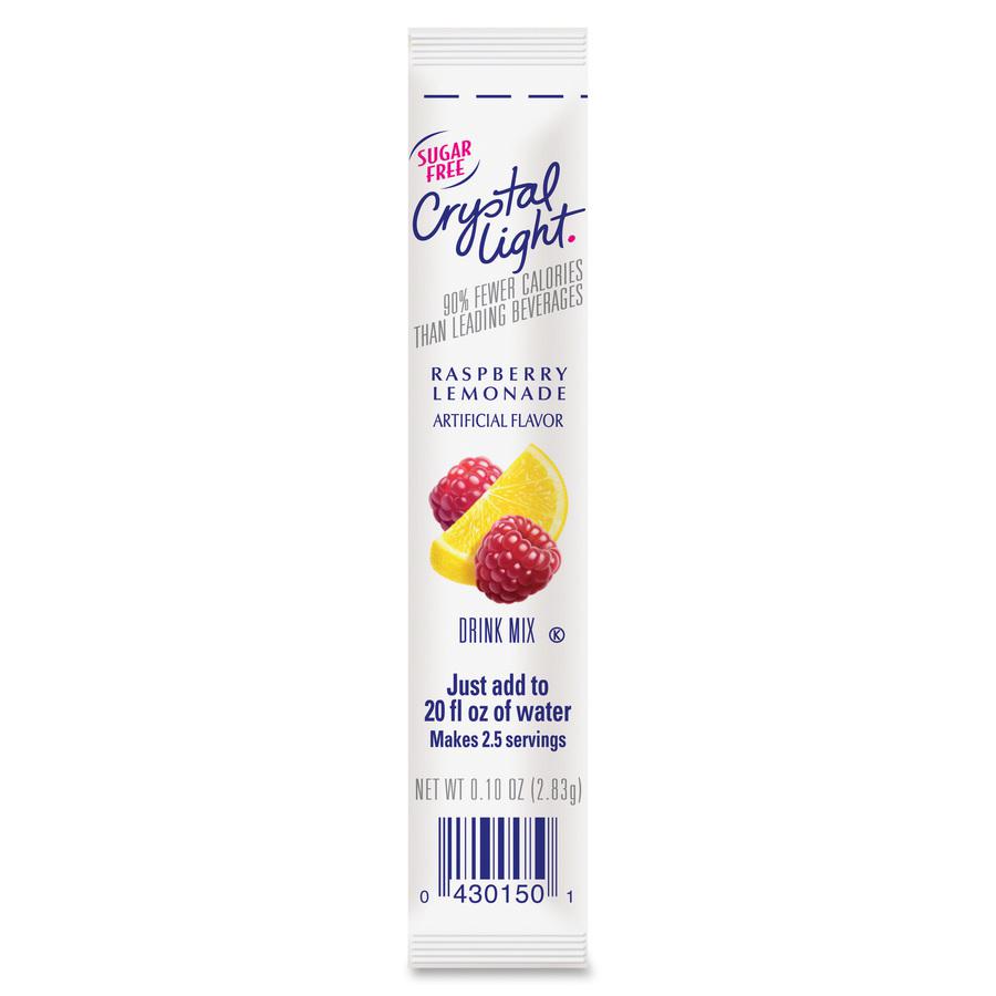 Crystal Light On-The-Go Raspberry Lemonade Mix Sticks - 0.16 oz - Stick - 30 / Box. Picture 2
