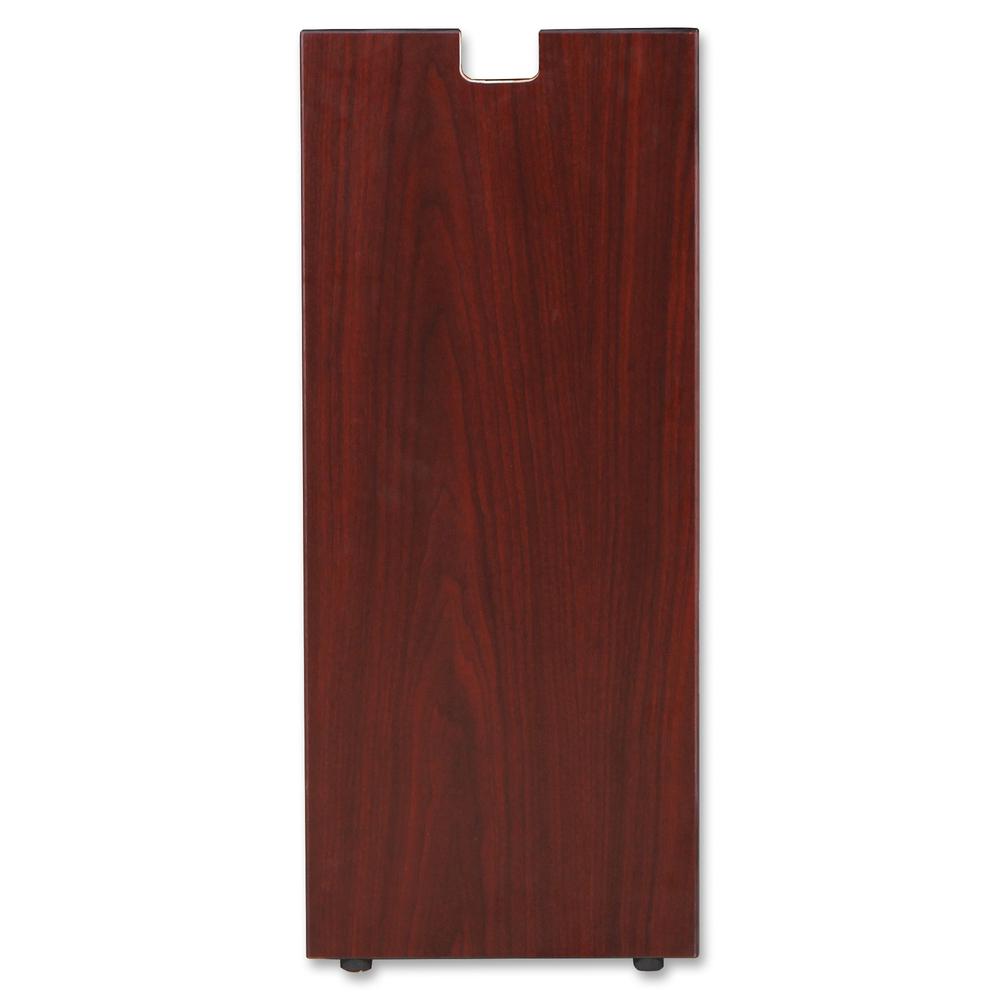 Lorell Essentials Series Credenza Half Leg - Rectangular Base - 28" Height x 11.75" Width x 1" Depth - Assembly Required - Laminated, Mahogany - 1 Each. Picture 2