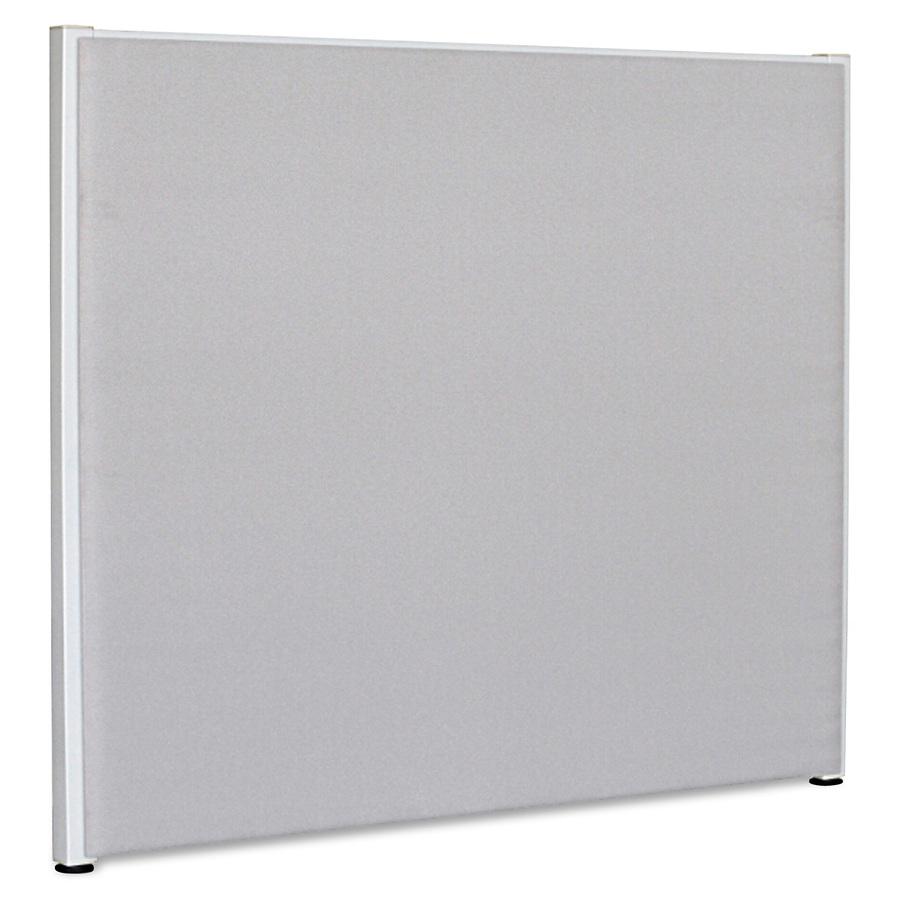 Lorell Gray Fabric Panels - 72.5" Width x 60" Height - Steel Frame - Gray - 1 Each. Picture 4
