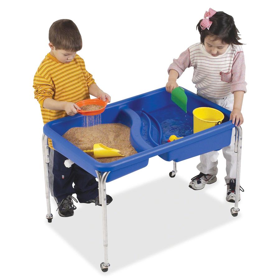 Children's Factory 24" Neptune Table Set - Rectangle Top - Four Leg Base - 4 Legs - 36" Table Top Length x 24" Table Top Width - 24" Height - Blue, Textured. Picture 2