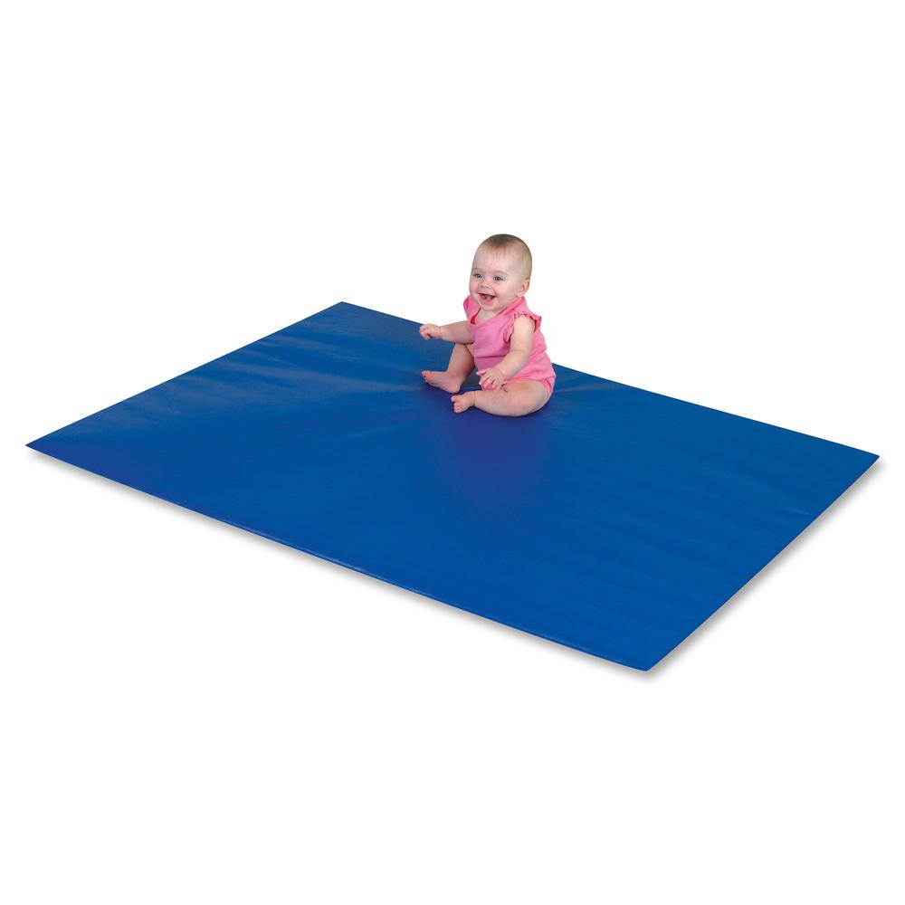 Children's Factory Primary Mat - Floor - 60" Length x 48" Width x 1" Thickness - Rectangle - Blue. Picture 2