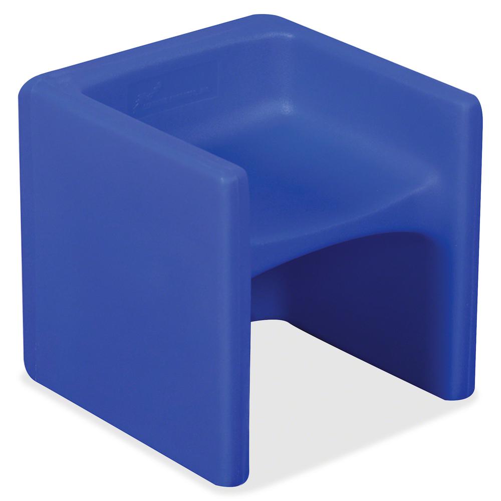 Children's Factory Multi-use Chair Cube - Blue - Polyethylene - 1 / Each. Picture 3