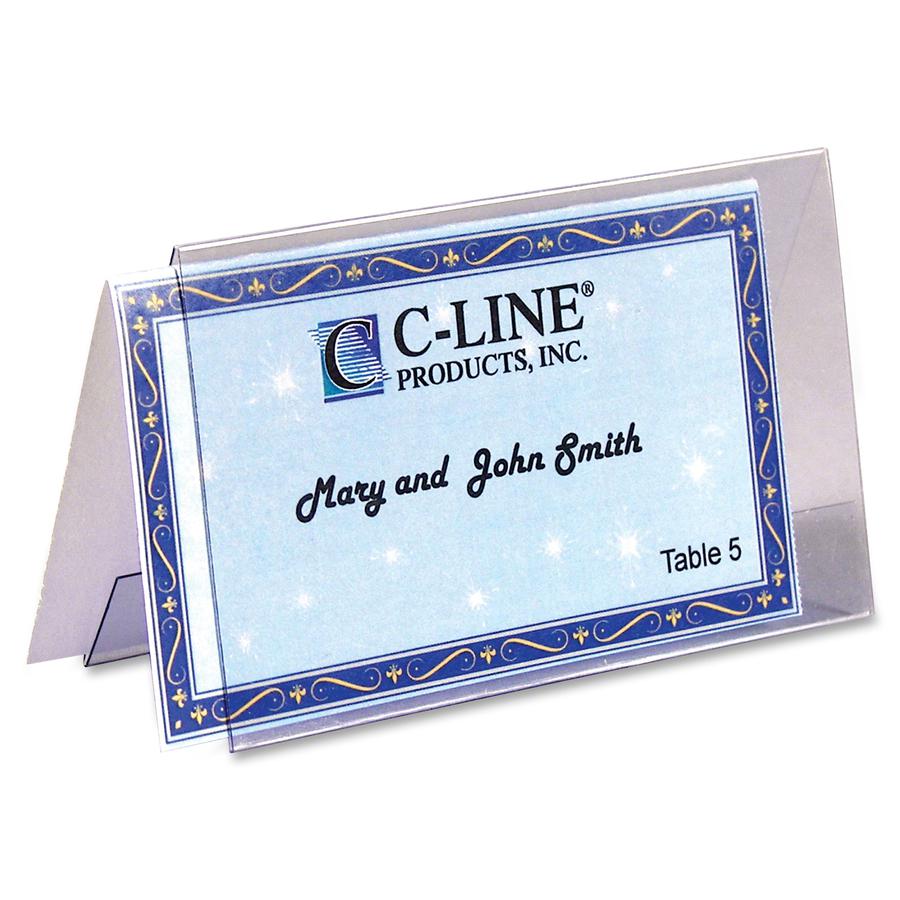 C-Line Scored Name Tent Cardstock for Laser/Inkjet Printers - Small Size, White, 2 x 3-1/2, 160/BX, 87527. Picture 4