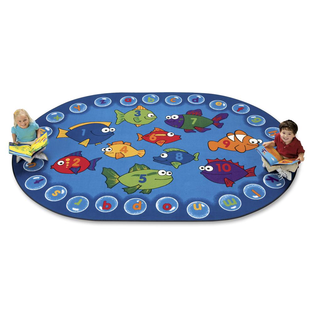 Carpets for Kids Fishing For Literacy Oval Rug - 25.83 ft Length x 65" Width - Oval. Picture 2