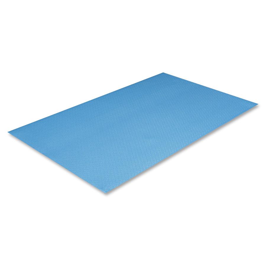Crown Mats Comfort-King Anti-fatigue Mat - Floor, Indoor - 36" Length x 24" Width x 0.38" Thickness - Rectangle - Extra Bounce - Sponge, PVC Foam - Royal Blue. Picture 2