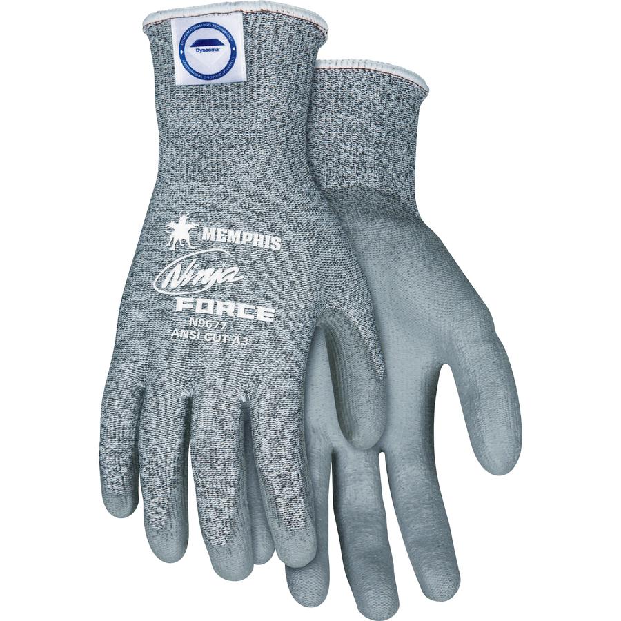 MCR Safety Ninja Force Fiberglass Shell Gloves - Small Size - Gray - Durable, Abrasion Resistant, Flexible, Cut Resistant, Tear Resistant - For Multipurpose - 1 / Pair. Picture 2