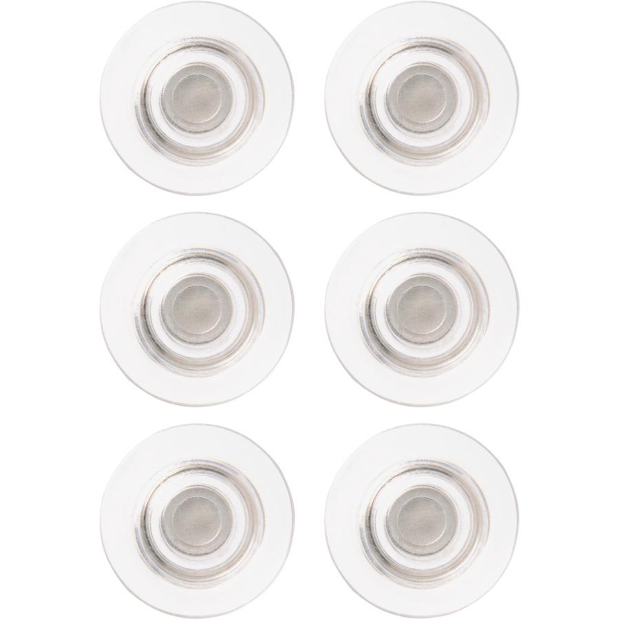 Quartet Large Glass Board Magnets - 6 / Pack - Clear. Picture 3