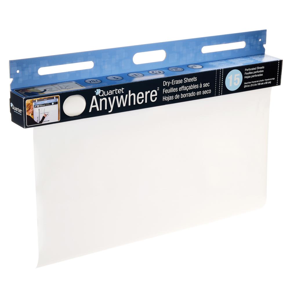 Quartet Anywhere Dry-Erase Sheets - 480" (40 ft) Length - Paper - White - Easy Tear, Wipeable - 1 Each. Picture 5