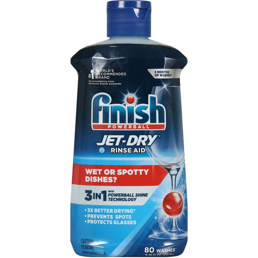 Finish Jet-Dry Rinse Aid - 8.45 oz (0.53 lb)Bottle - 1 Each - Blue. Picture 2