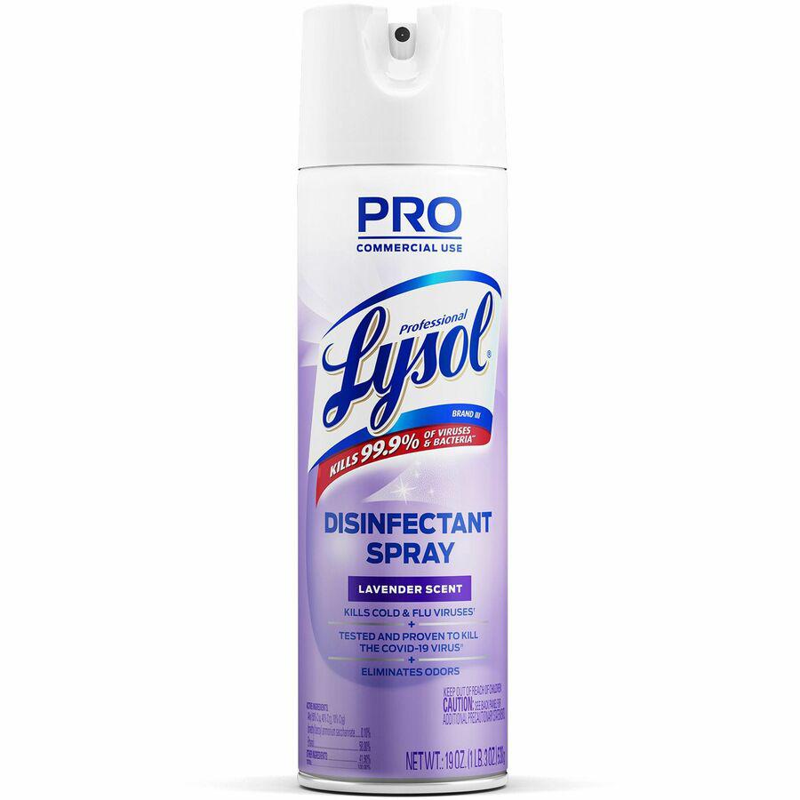 Professional Lysol Lavender Disinfectant Spray - For Multipurpose - 19 oz (1.19 lb) - Lavender Scent - 1 Each - Disinfectant, Anti-bacterial - Clear. Picture 11