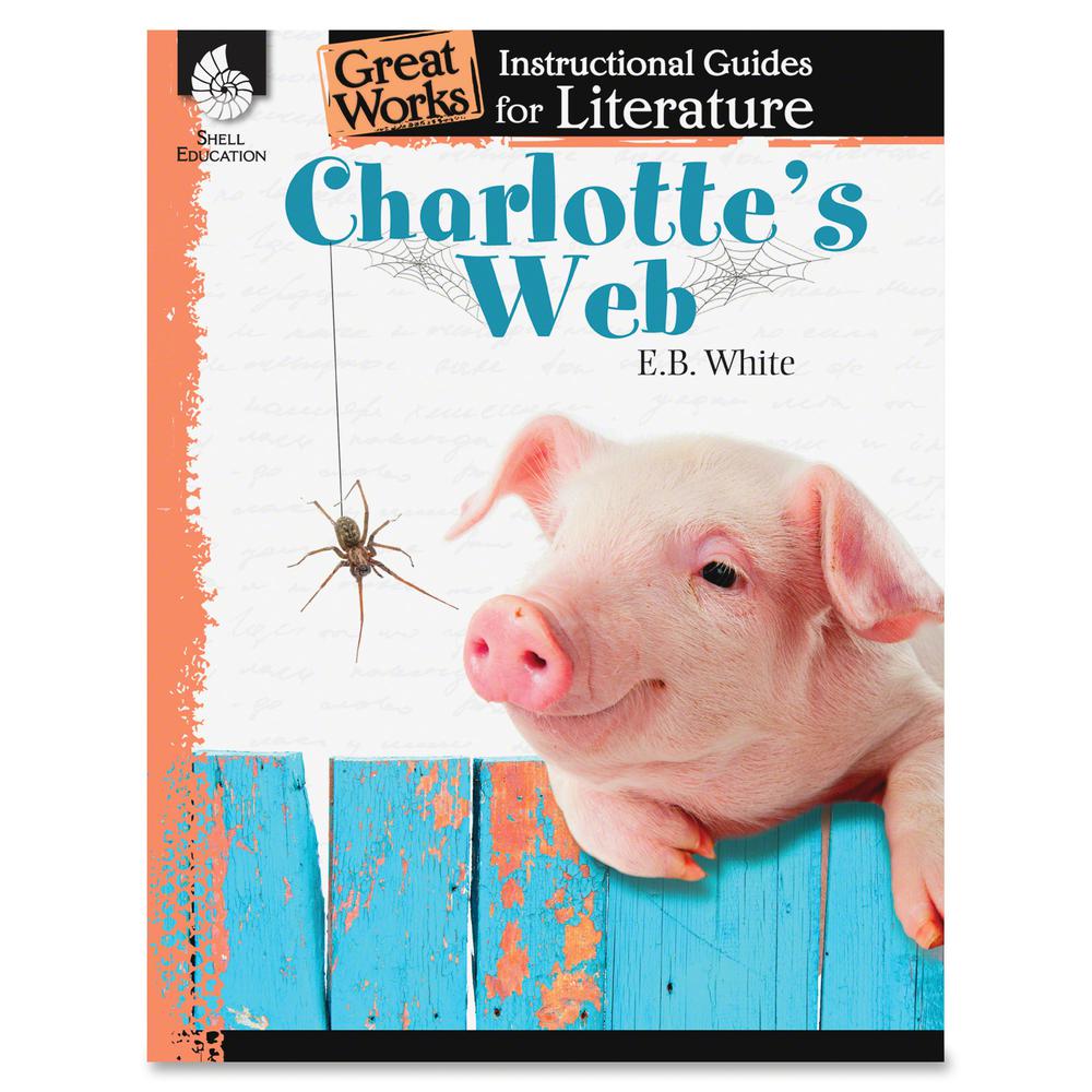 Shell Education Education Charlotte's Web Guide Book Printed Book by E.B. White - Shell Educational Publishing Publication - Book - Grade 3-5. Picture 2