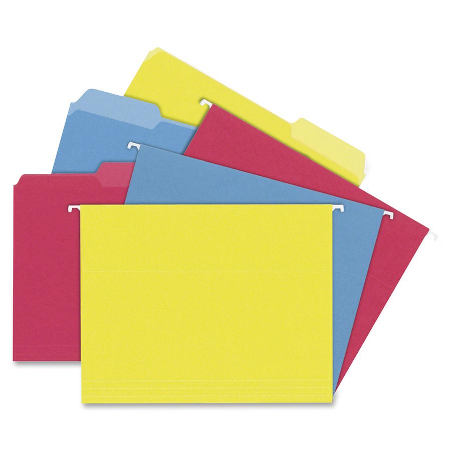 TOPS 1/3 Tab Cut Letter Hanging Folder - 8 1/2" x 11" - 3/4" Expansion - Assorted - 24 / Box. Picture 2