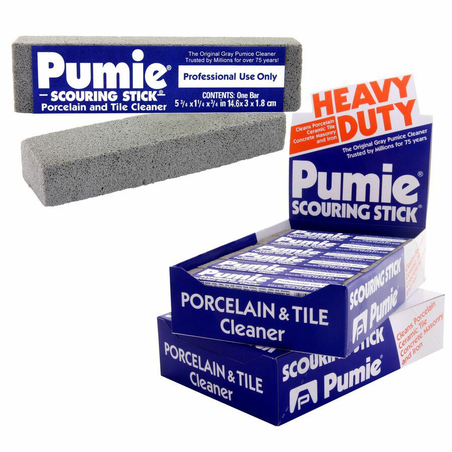 U.S. Pumice US Pumice Co. Heavy Duty Pumie Scouring Stick - For Multipurpose - 12 / Pack - Heavy Duty - Gray. Picture 2