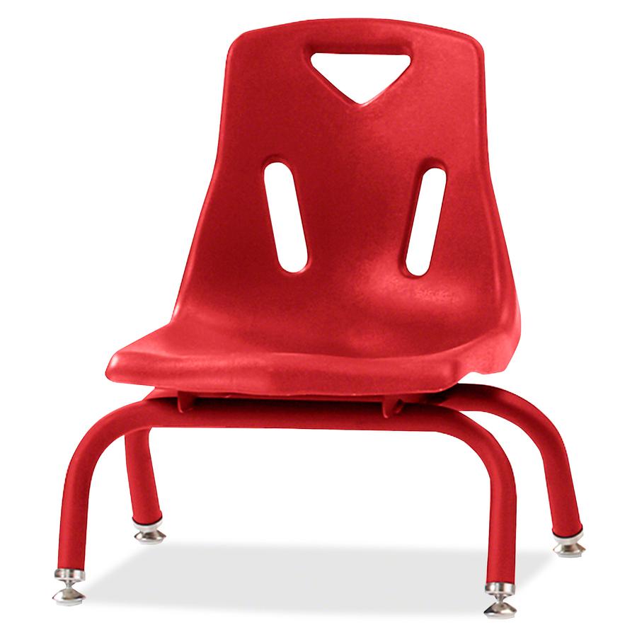 Jonti-Craft Berries Stacking Chair - Steel Frame - Four-legged Base - Red - Polypropylene - 1 Each. Picture 3