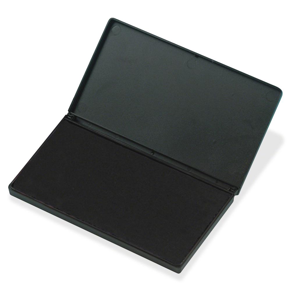 CLI Stamp Pad - 1 Each - 6.3" Width x 3.3" Length - Felt Pad - Black Ink - Black. Picture 2
