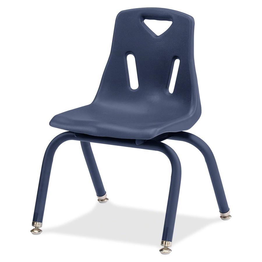 Jonti-Craft Berries Stacking Chair - Steel Frame - Four-legged Base - Navy - Polypropylene - 1 Each. Picture 5