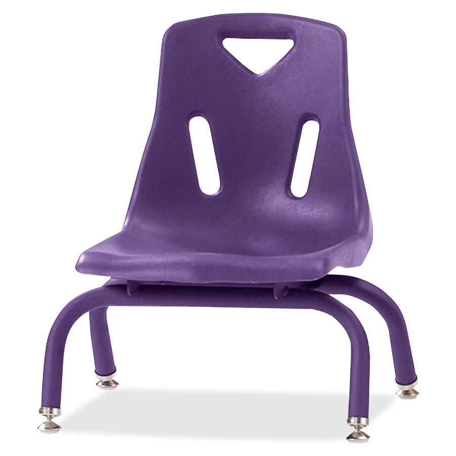 Jonti-Craft Berries Stacking Chair - Steel Frame - Four-legged Base - Purple - Polypropylene - 1 Each. Picture 4