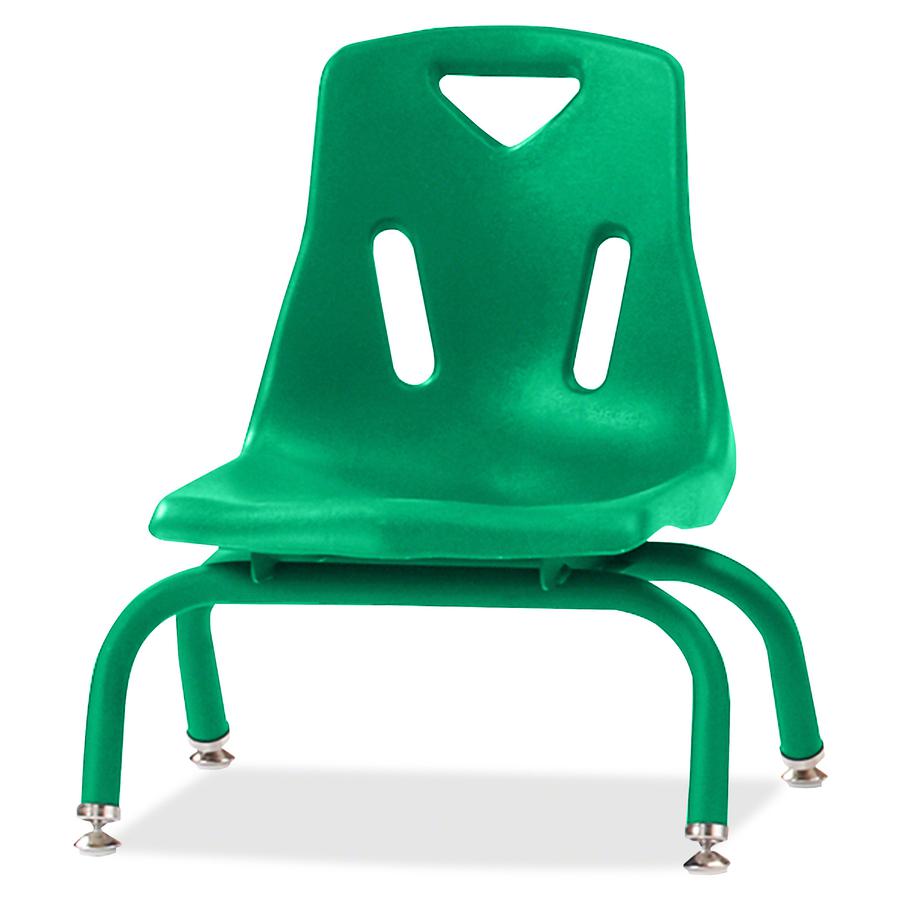 Jonti-Craft Berries Stacking Chair - Steel Frame - Four-legged Base - Green - Polypropylene - 1 Each. Picture 4