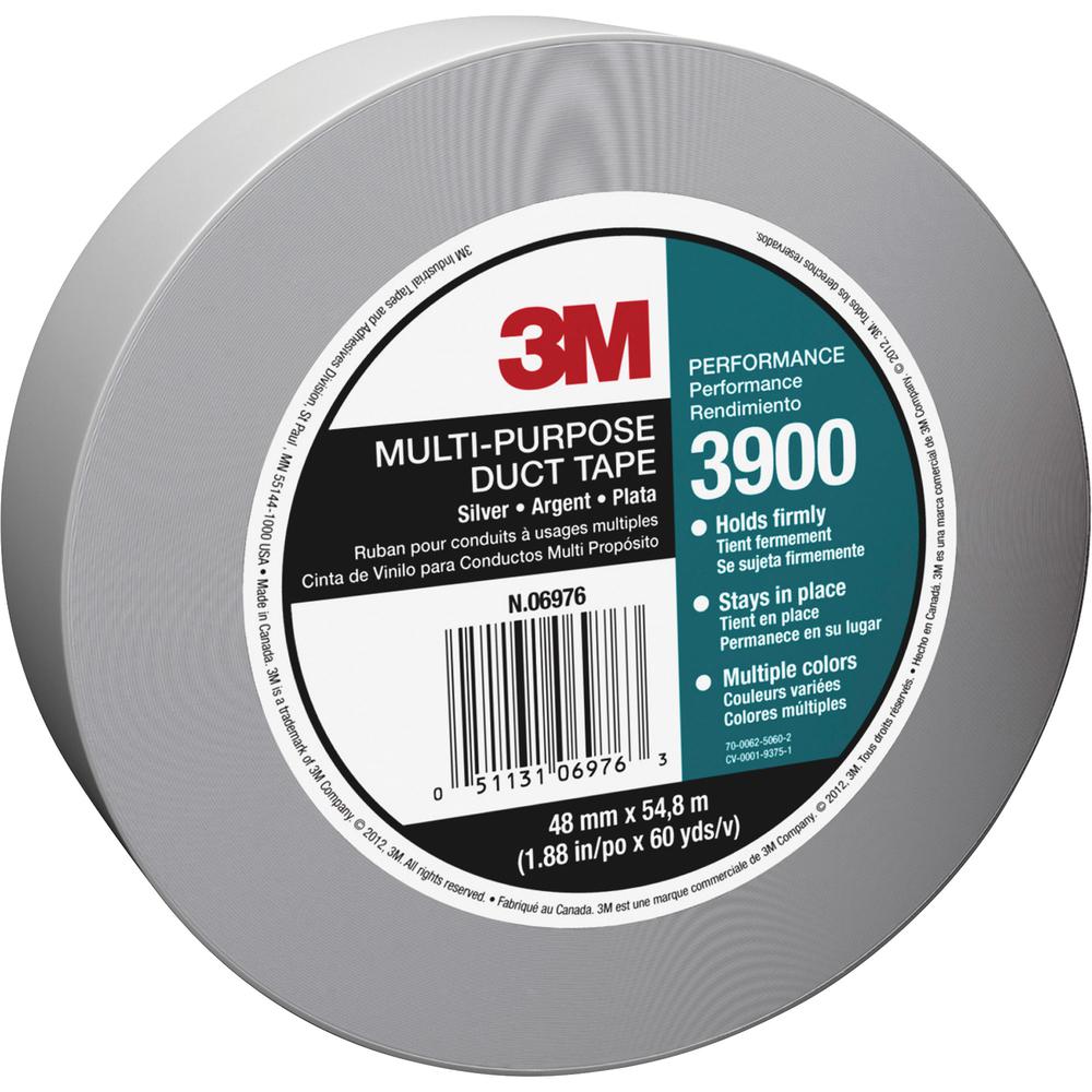 3M Multipurpose Utility-Grade Duct Tape - 60 yd Length x 1.88" Width - 7.6 mil Thickness - 3" Core - Polyethylene Coated Cloth Backing - Water Resistant, Humidity Resistant, Moisture Resistant - For M. Picture 2