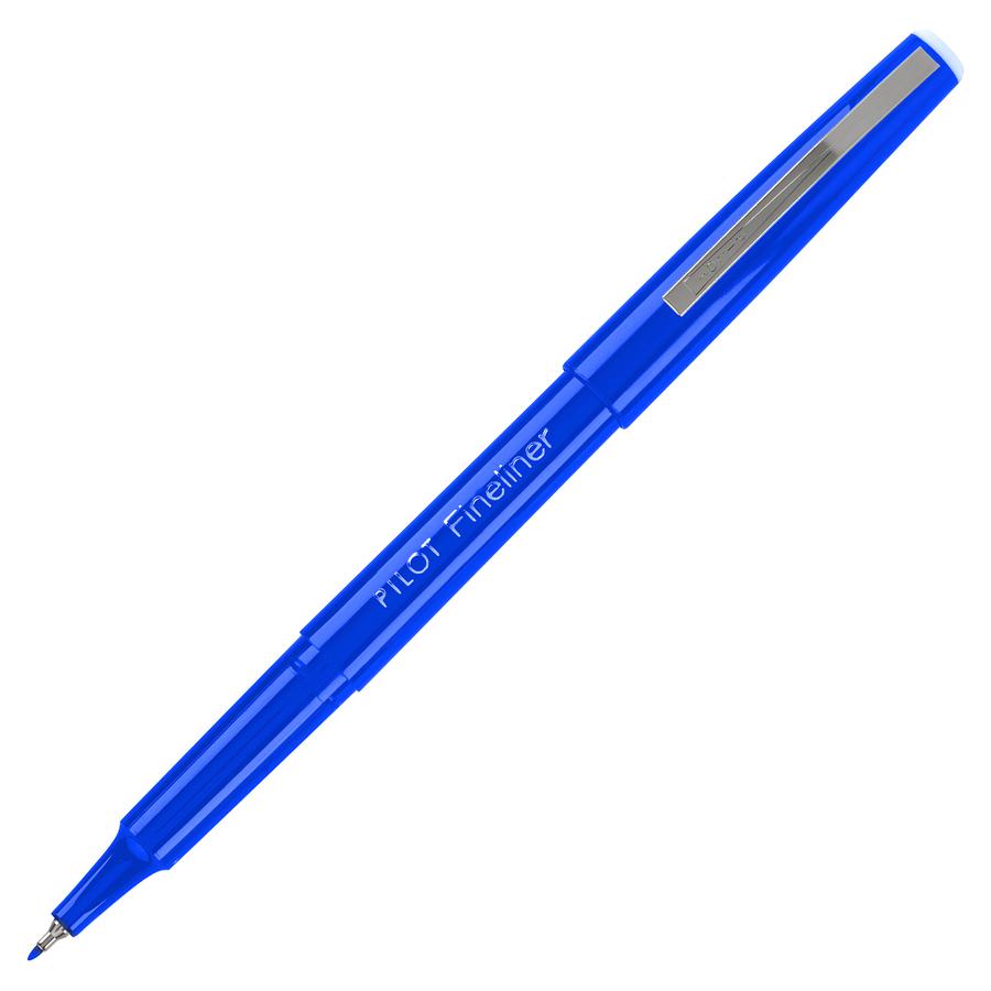 Pilot Fineliner Markers - Fine Pen Point - 0.7 mm Pen Point Size - Blue - Blue Barrel - Acrylic Fiber Tip - 1 Dozen. Picture 3