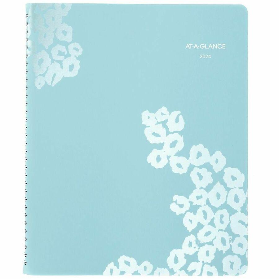 At-A-Glance Wild Washes 2024 Weekly Monthly Appointment Book Planner, Teal, Large - Large Size - Julian Dates - Weekly, Monthly - 13 Month - January 2024 - January 2025 - 7:00 AM to 8:00 PM - Hourly -. Picture 2