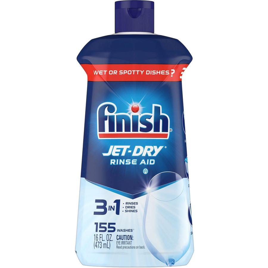 Finish Large Jet-Dry Rinse Aid - Liquid - 16 fl oz (0.5 quart) - Original Scent - 1 Each - Blue. Picture 2