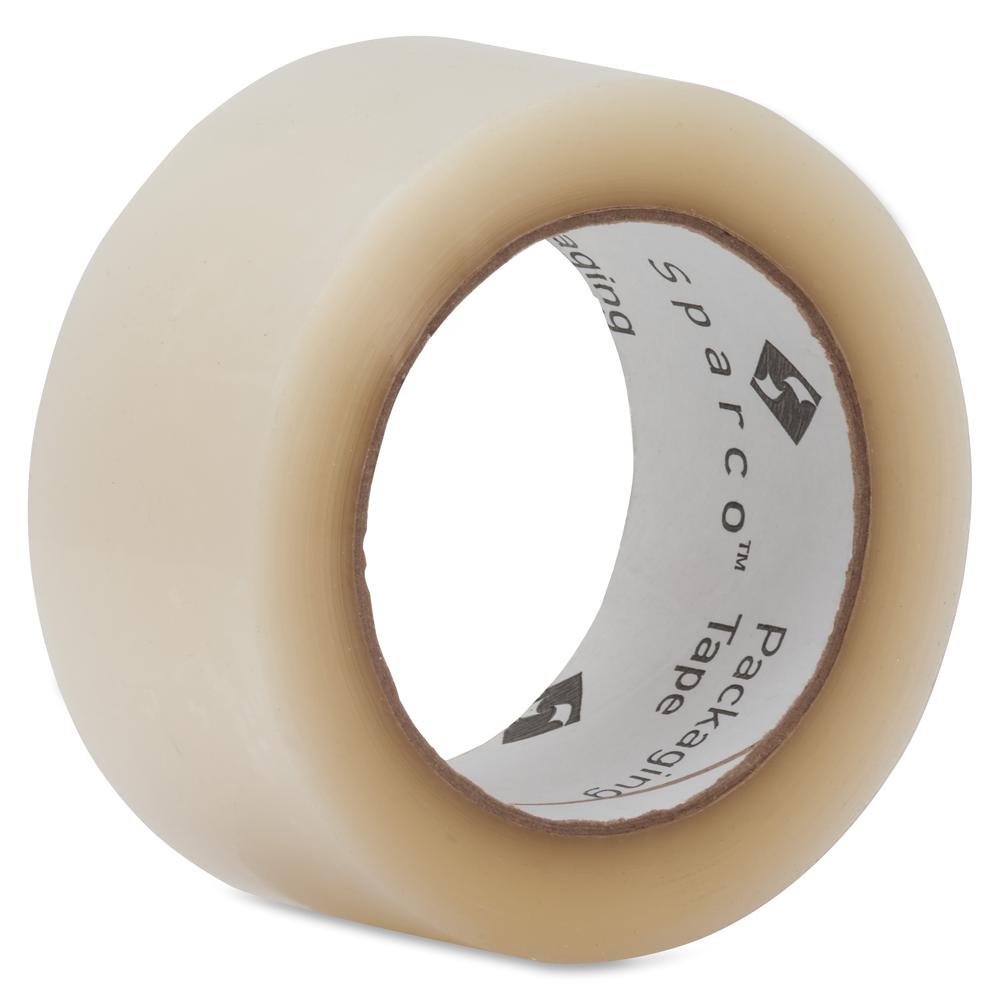 Sparco Transparent Hot-melt Tape - 110 yd Length x 2" Width - 1.9 mil Thickness - 3" Core - 1.60 mil - Moisture Resistant, Abrasion Resistant, Split Resistant - For Sealing, General Purpose - 6 / Pack. Picture 5
