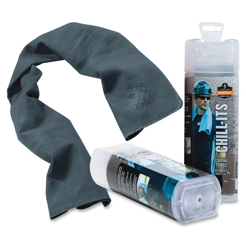 Chill-Its Evaporative Cooling Towel - 1 Each - Gray. Picture 2