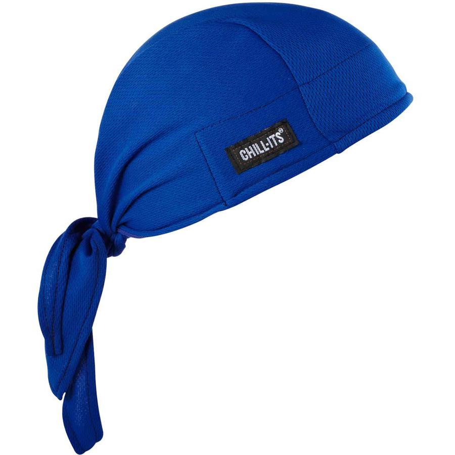 Chill-Its High-performance Dew Rag - Universal Size - Elastic - Blue. Picture 2