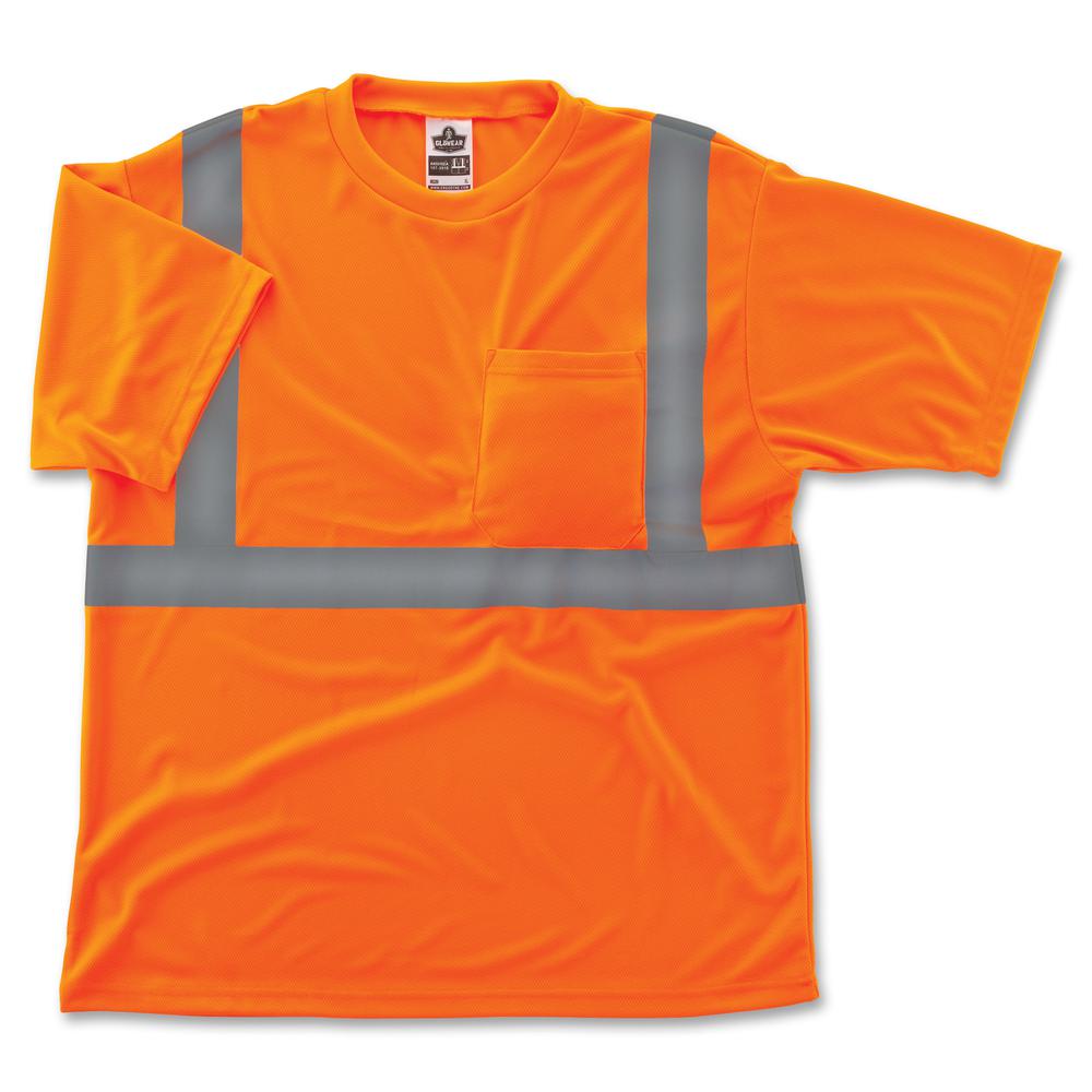 GloWear Class 2 Reflective Orange T-Shirt - Small Size. Picture 2