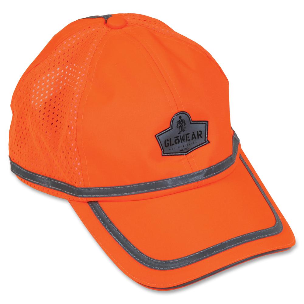 GloWear Class 2 Hi-Vis Baseball Cap - Polyester - Orange. Picture 2