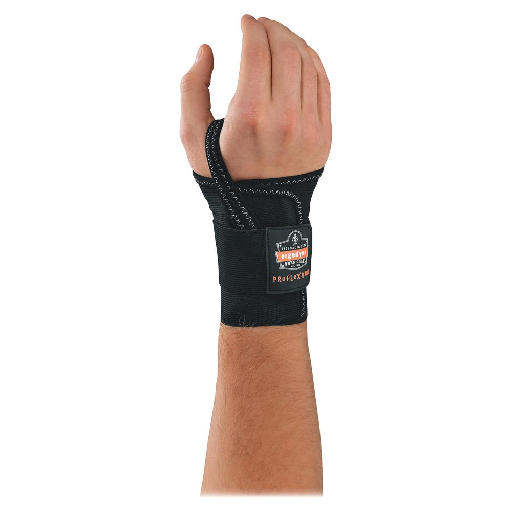 Ergodyne ProFlex 4000 Single-Strap Wrist Support - Right-handed - Black - 1 Each. Picture 3