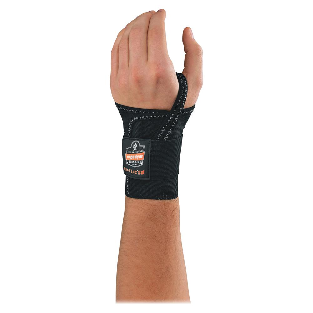 Ergodyne ProFlex 4000 Single-Strap Wrist Support - Left-handed - 6" - 7" Waist Size - Black - 1 Each. Picture 4
