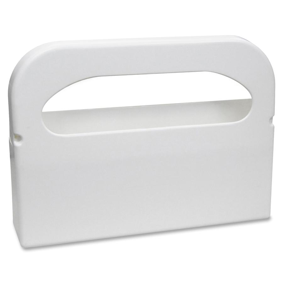 Health Gards Toilet Seat Cover Dispenser - Half-fold - 250 x Toilet Seat Cover Half-fold - Plastic - White - Durable, Tear Resistant - 2 / Pair. Picture 2