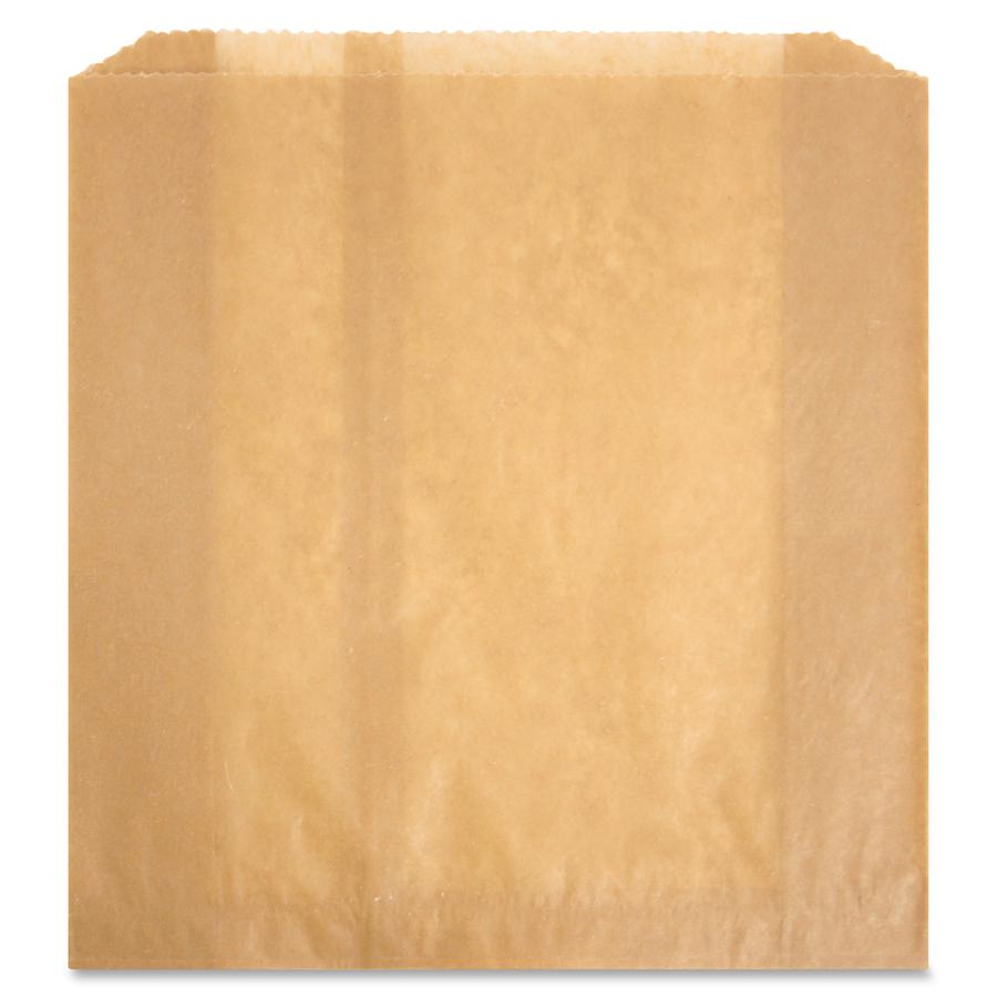 Health Gards Receptacle Liners - 9.25" Width x 10" Length x 3.25" Depth - Brown - Paper, Wax - 250/Carton. Picture 2