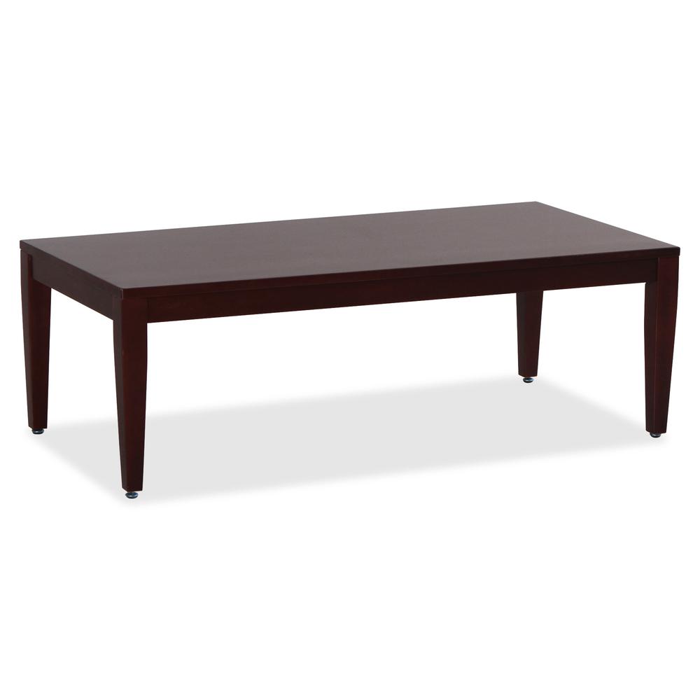 Lorell Solid Wood Coffee Table - Rectangle Top - Four Leg Base - Traditional Style - 4 Legs - 47.50" Table Top Length x 23.60" Table Top Width x 42.50" Table Top Depth - 15.75" Height x 23.63" Width x. Picture 2