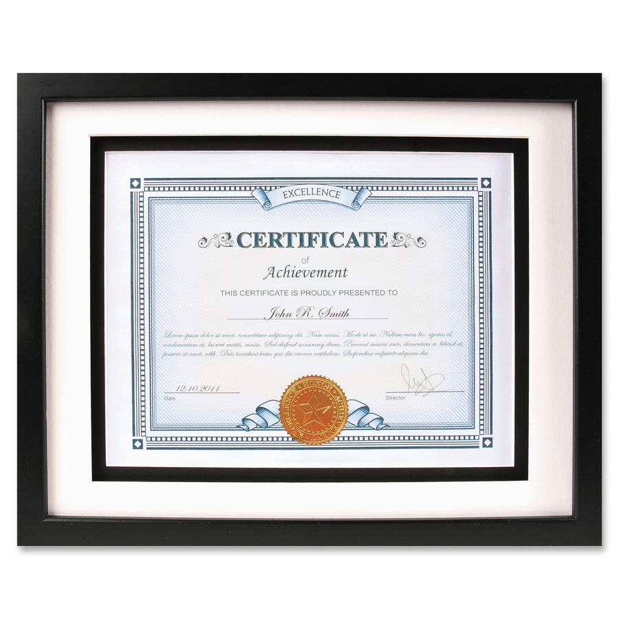 Dax Burns Group Airfloat Certificate Frame - 8.50" x 11" Frame Size - Rectangle - Horizontal, Vertical - 1 Each - Black. Picture 3