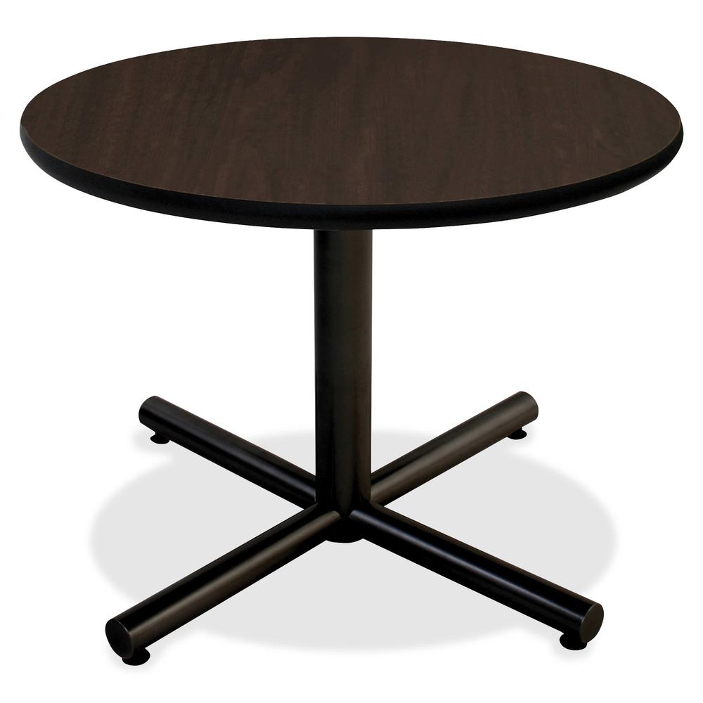 Lorell Hospitality Collection Tabletop - Round Top - 1" Table Top Thickness x 36" Table Top DiameterAssembly Required - Espresso, High Pressure Laminate (HPL) - Particleboard - 1 Each. Picture 2