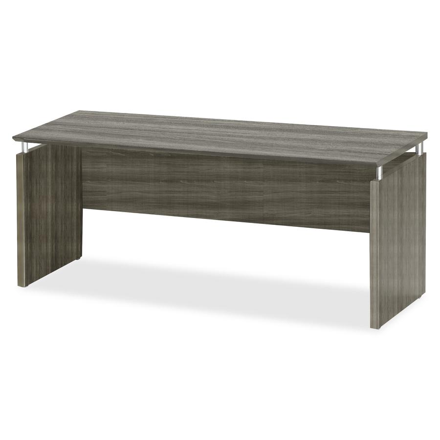 Mayline Medina Credenza - 72" x 20" x 1" x 29.5" - Beveled Edge - Finish: Gray Steel Laminate - Water Resistant, Stain Resistant, Abrasion Resistant, Durable, Modesty Panel, Leveling Glide. Picture 3