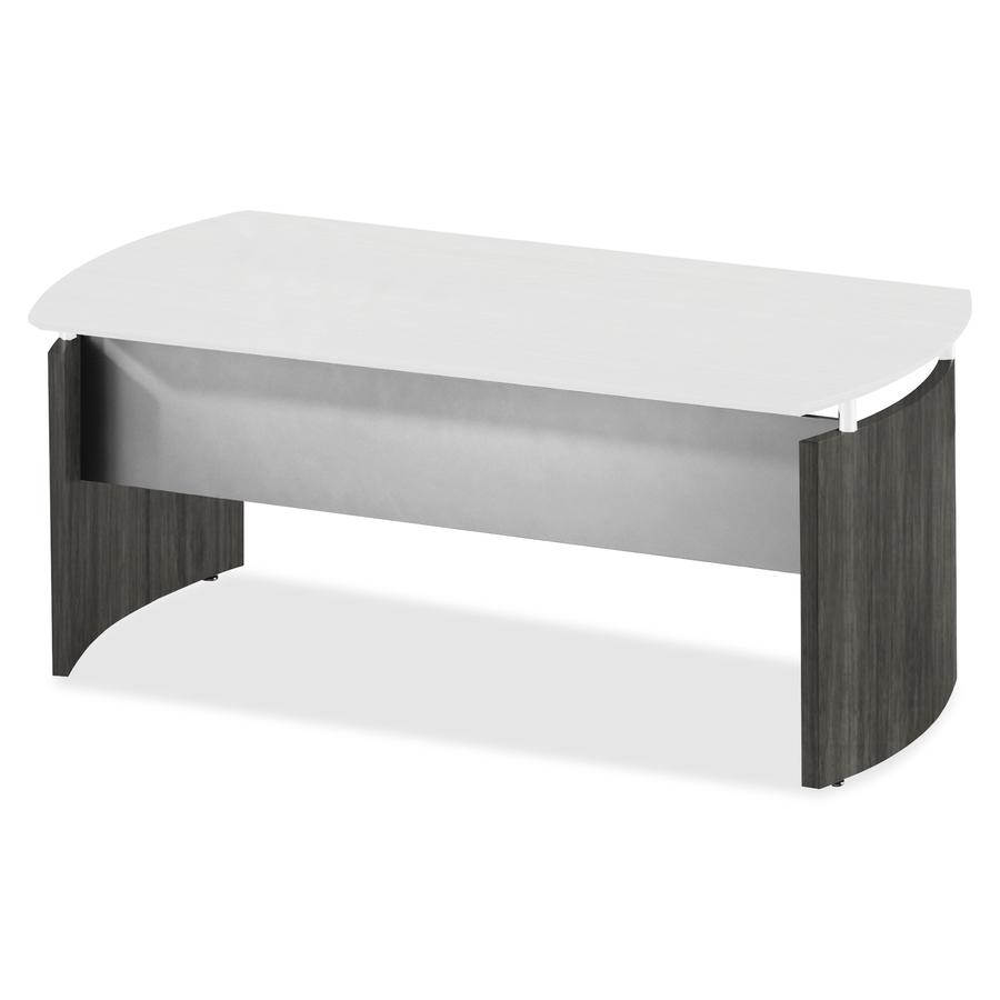 Mayline Desk Base - 1" x 29.7" x 1" x 26" - Beveled Edge - Finish: Gray Steel Laminate - Water Resistant, Stain Resistant, Abrasion Resistant, Durable, Modesty Panel, Leveling Glide. Picture 4
