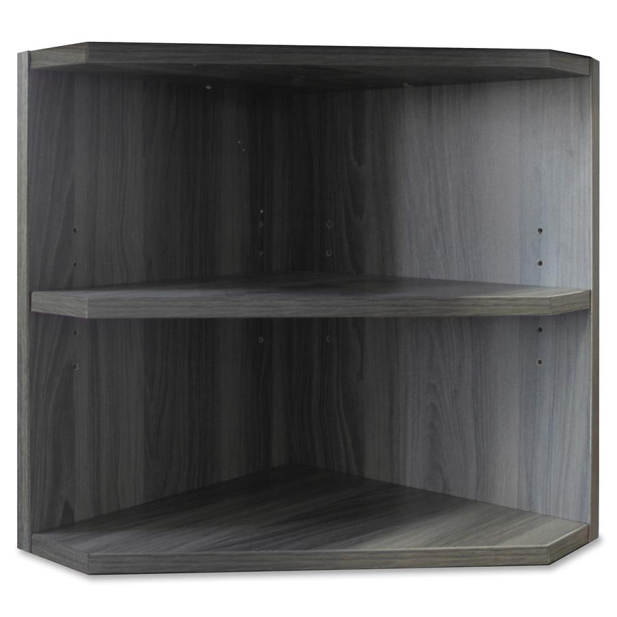 Mayline Medina Corner Support for Hutches - 15" x 15"20" - 2 Shelve(s) - Finish: Gray Steel Laminate - For Office. Picture 3