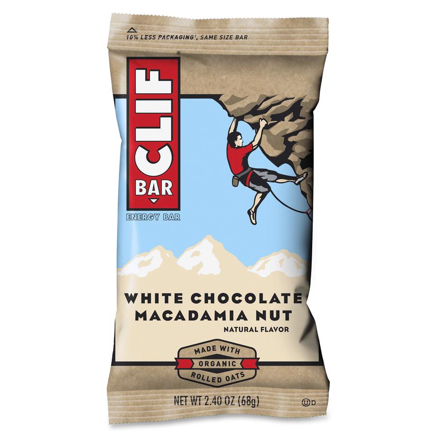 Clif Bar White Chocolate Macadamia Nut Energy Bar - Individually Wrapped - White Chocolate, Macadamia Nut - 2.40 oz - 12 / Box. Picture 2