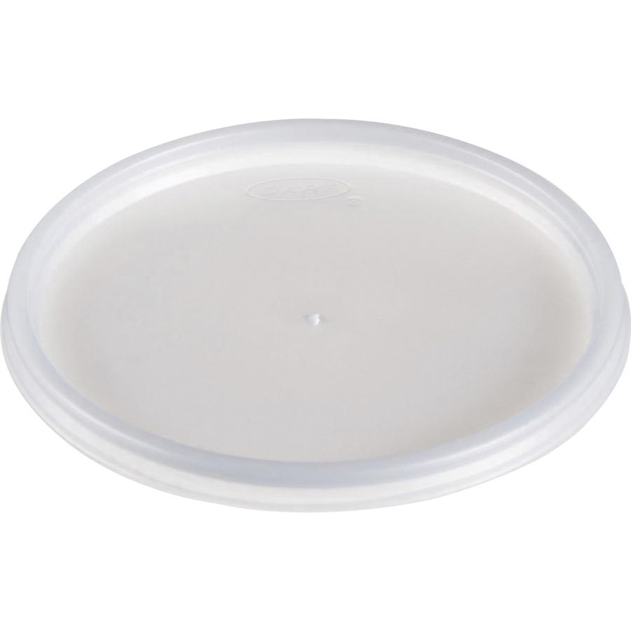 Dart Lids for Foam Cups and Containers - Round - Foam, Plastic - 1000 / Carton - Translucent. Picture 2